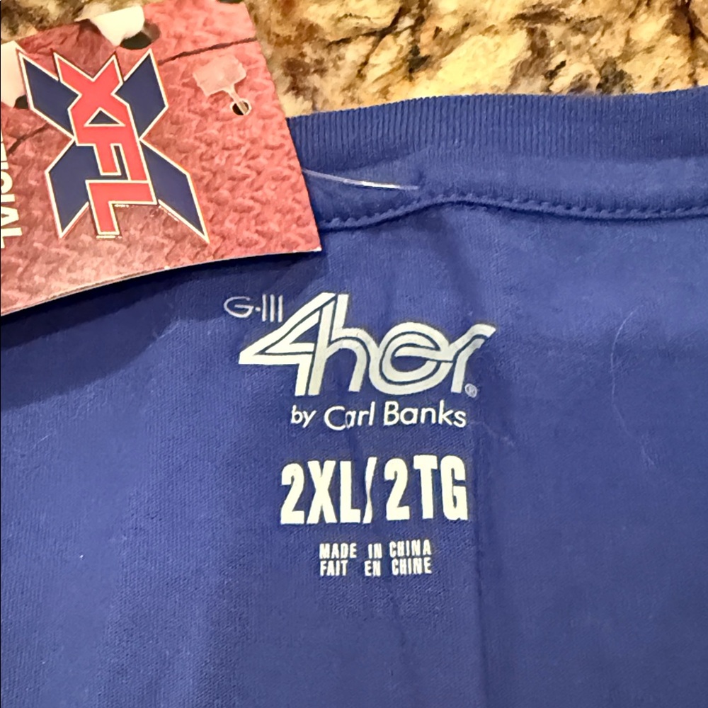Defunct XFL. St. Louis Battlehawks Blue Short Sleeve Tee for her. NWT. - Picture 2 of 5